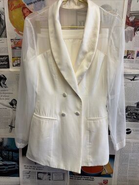 Vintage Hugo Buscati  Double-Breasted Blazer and Skirt Set Size 4